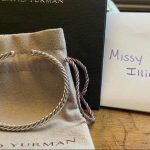 David Yurman Cable Spira Bracelet 18-karat White Gold